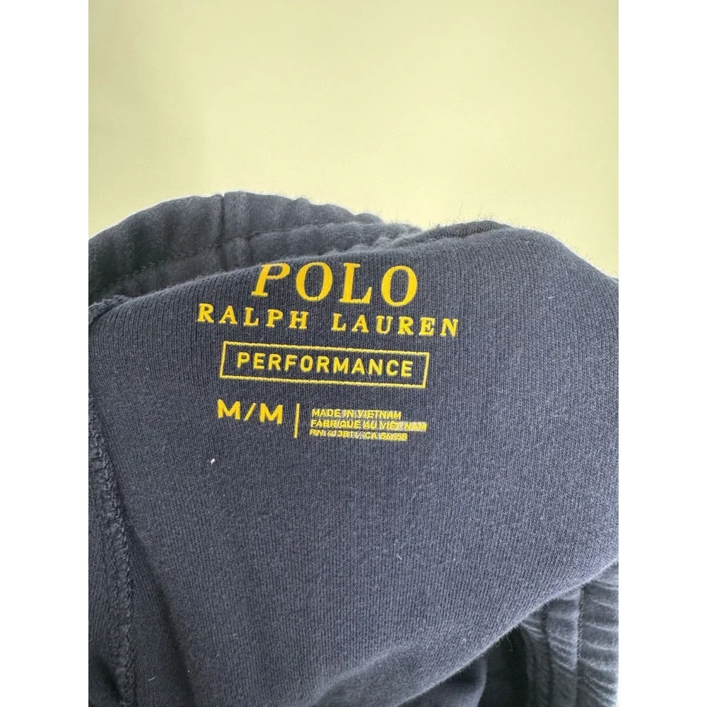 Polo Ralph Lauren Performance Sweatpants Mens Medium Navy Straight Leg Red Pony